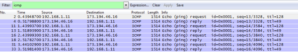 ICMP filtered
